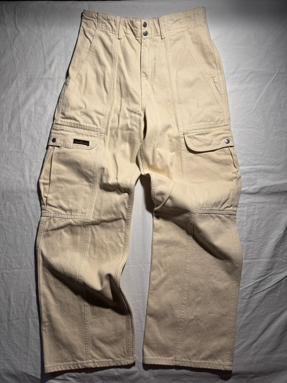 Women's Beige Cargo Work Pants - Utility Style Size 29